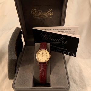 Versailles Analog Watch Women’s Size New in Box Leather Band Mother’s Day